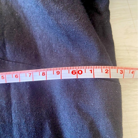 Refinity for City Chic black linen wrap top with balloon sleeves and tie Size 20 - Picture 13 of 16